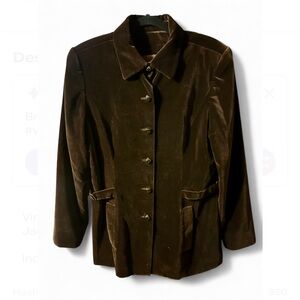 Vintage Dana Buchman BrownVelvet Women's Jacket